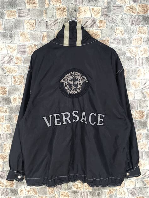 versace 1969 glossy jacket iii black|versace windbreaker.